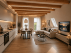 Provisionsfrei- 3-Zi-Neubauwhg., mit Balkon, Erstbezug 2027, Stellplatz dabei, KfW-Förderdarl. mögl. - Wohnzimmer Fensterblick